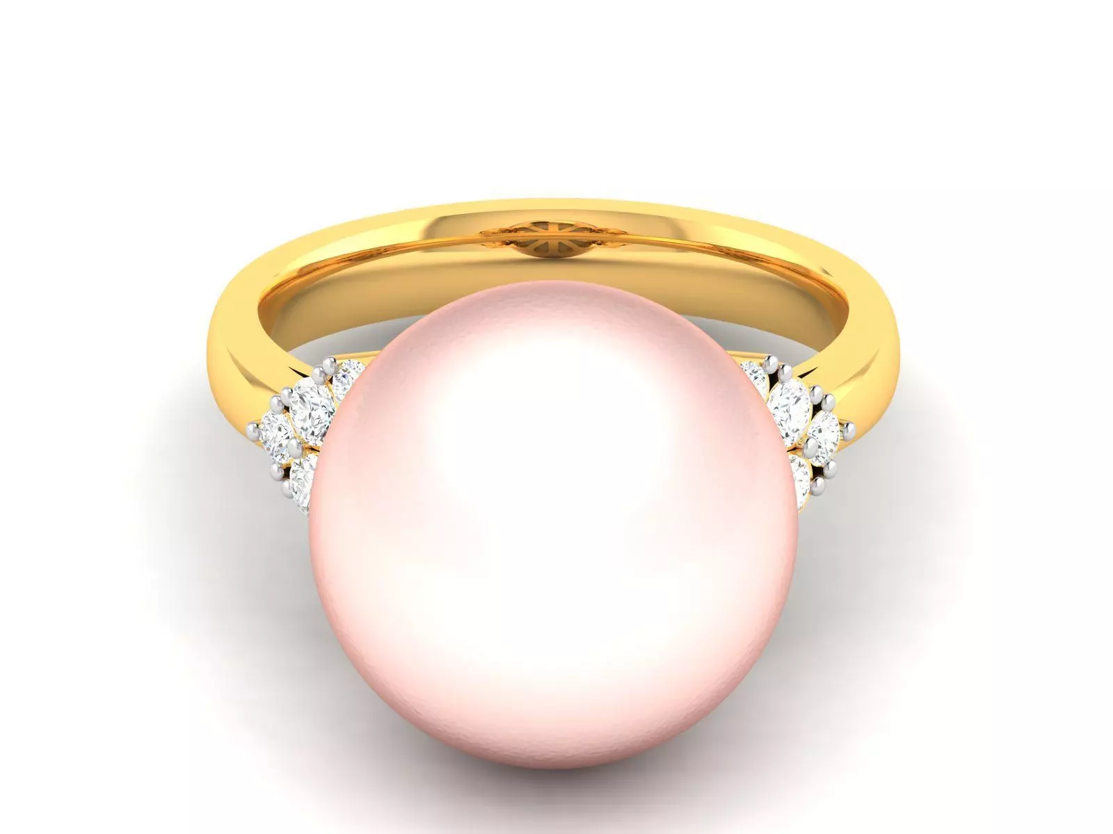 Solitaire Engagement Wedding Opal Stone Ring 3D print model_0