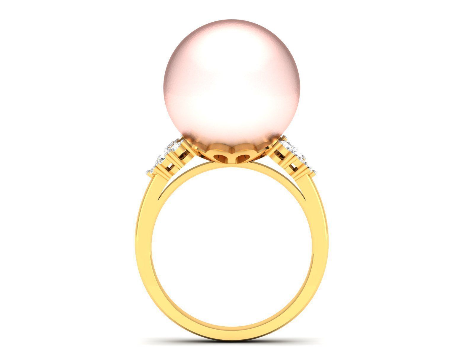 Solitaire Engagement Wedding Opal Stone Ring 3D print model_7