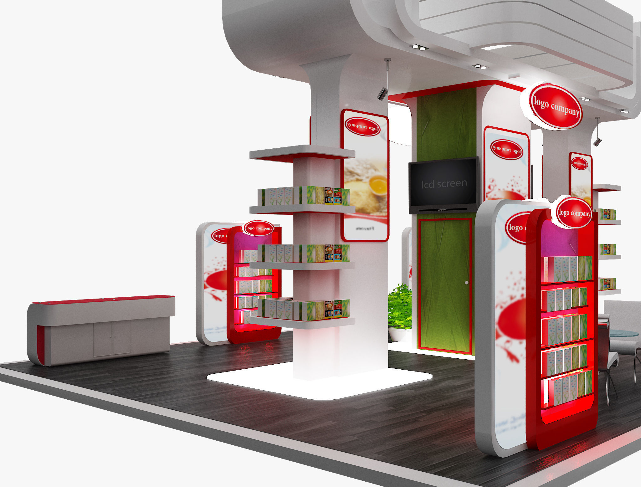 Booth Exhibition Stand a489a 3D model_4