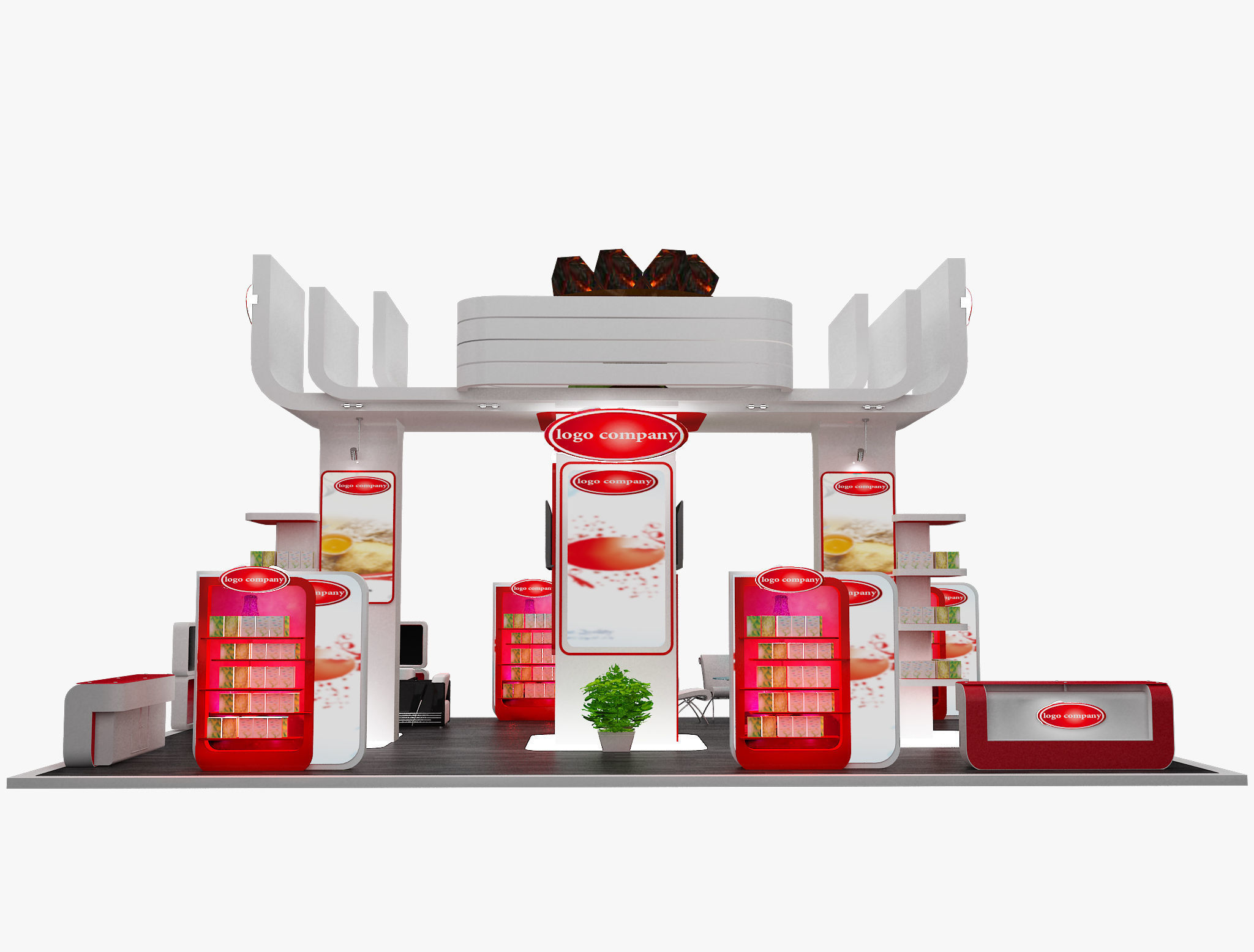 Booth Exhibition Stand a489a 3D model_12