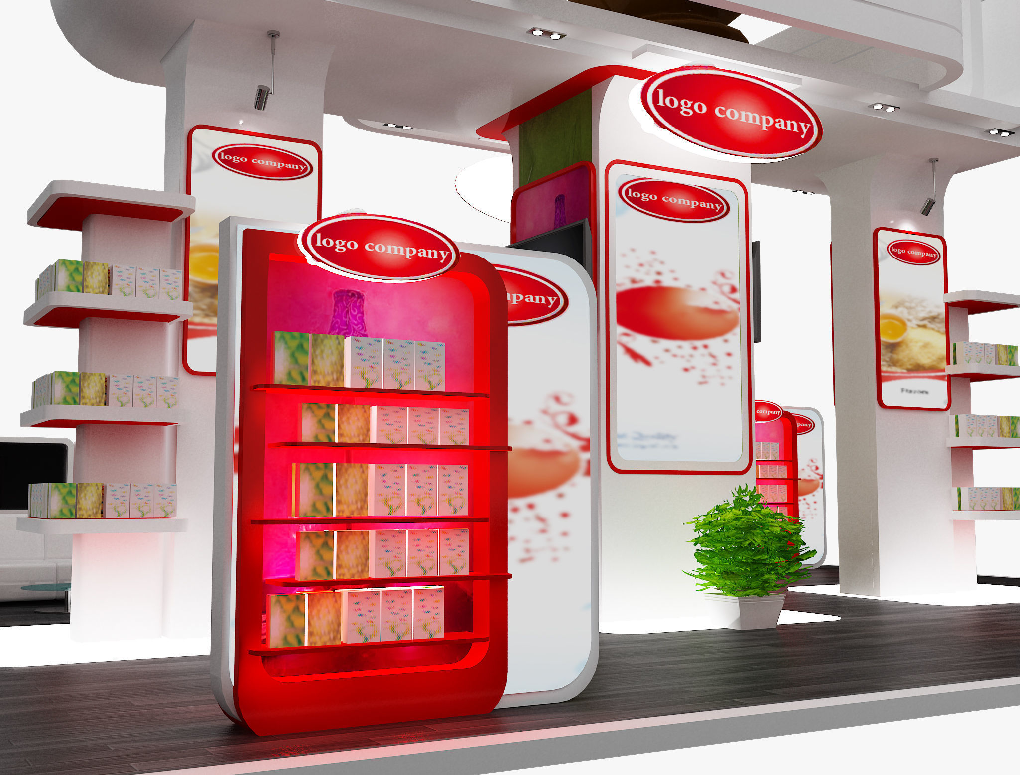 Booth Exhibition Stand a489a 3D model_14