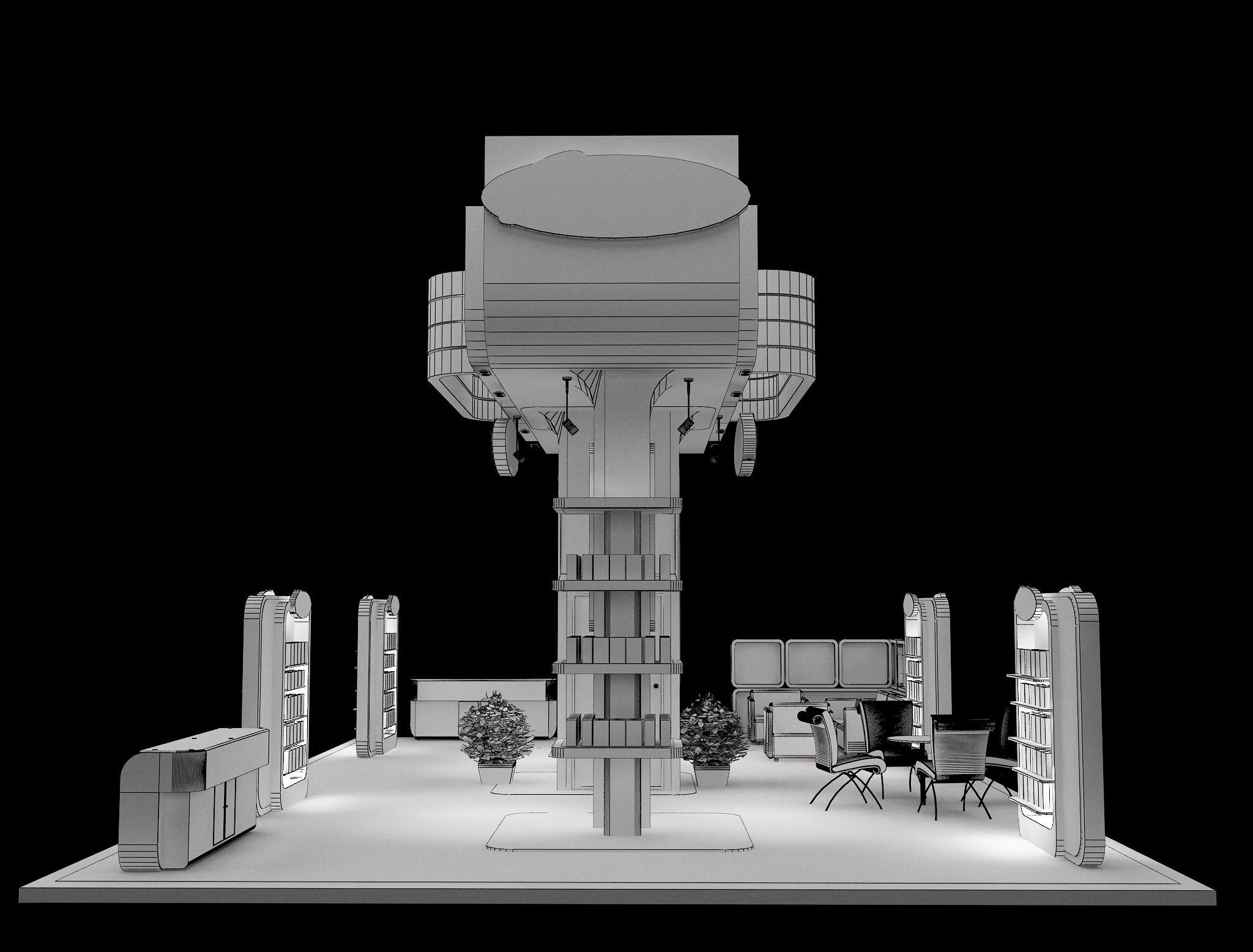 Booth Exhibition Stand a489a 3D model_7