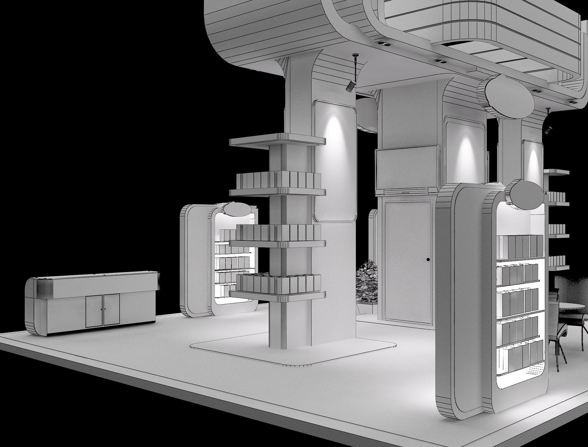 Booth Exhibition Stand a489a 3D model_5