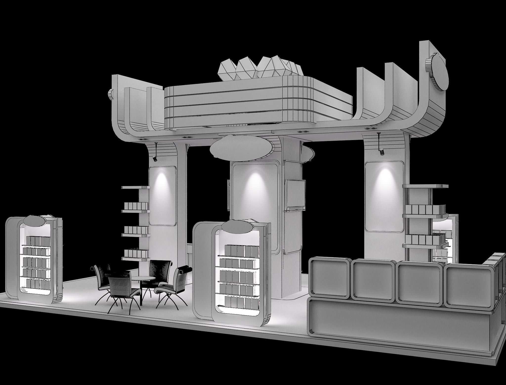 Booth Exhibition Stand a489a 3D model_21
