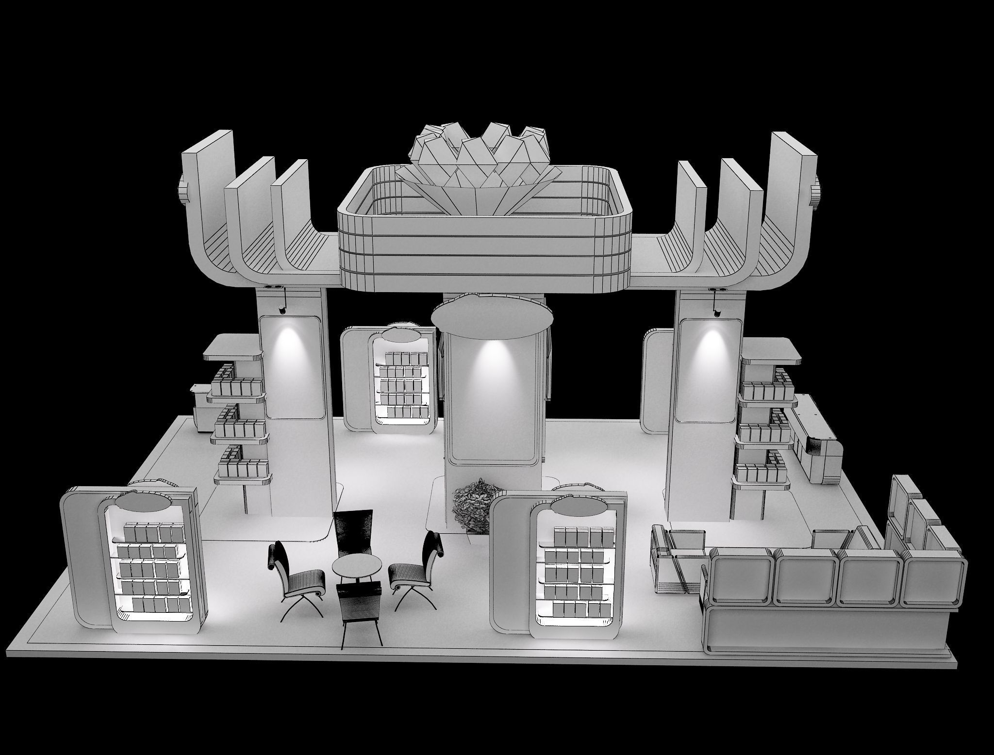 Booth Exhibition Stand a489a 3D model_3