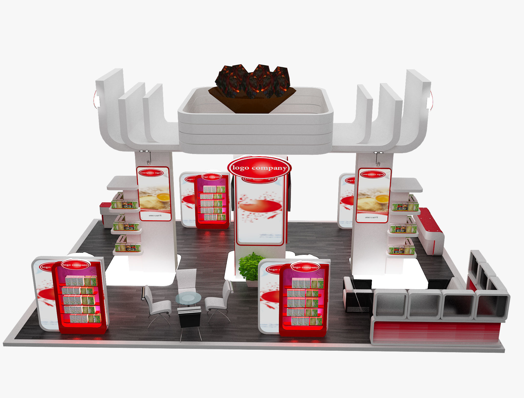 Booth Exhibition Stand a489a 3D model_2