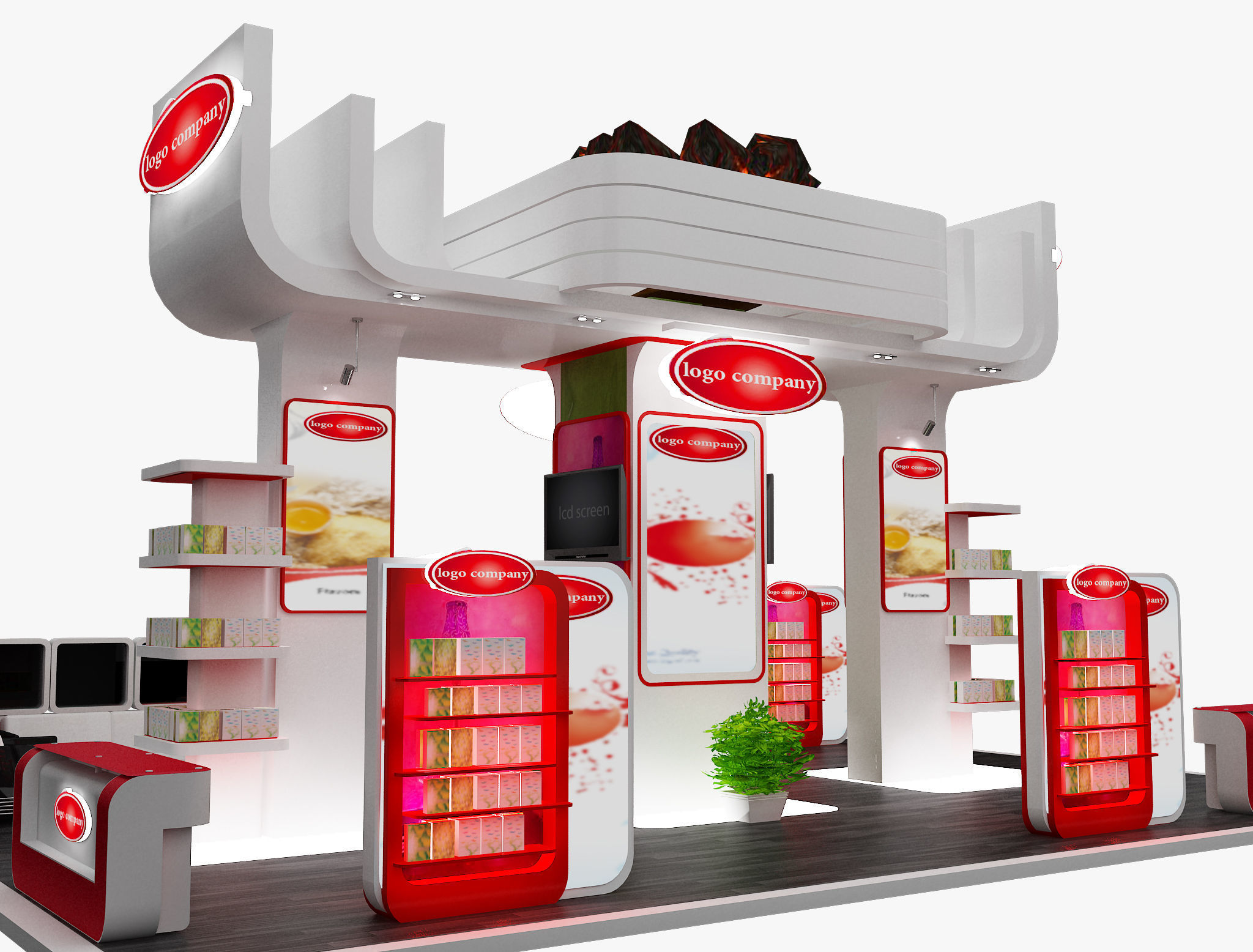 Booth Exhibition Stand a489a 3D model_8
