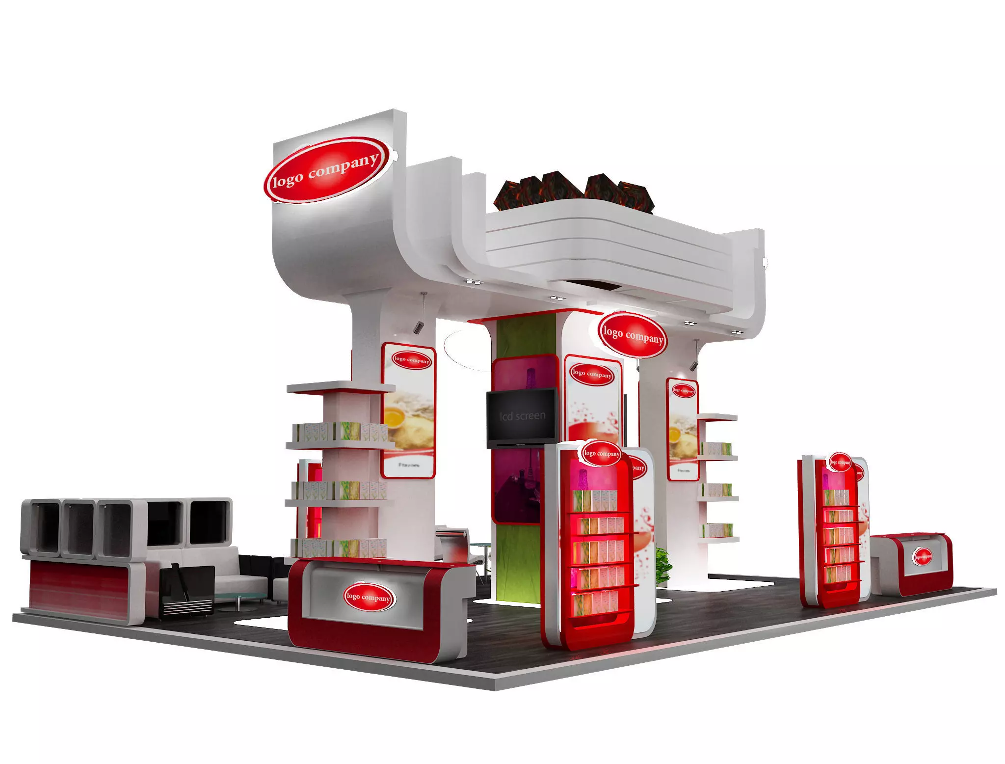 Booth Exhibition Stand a489a 3D model_0