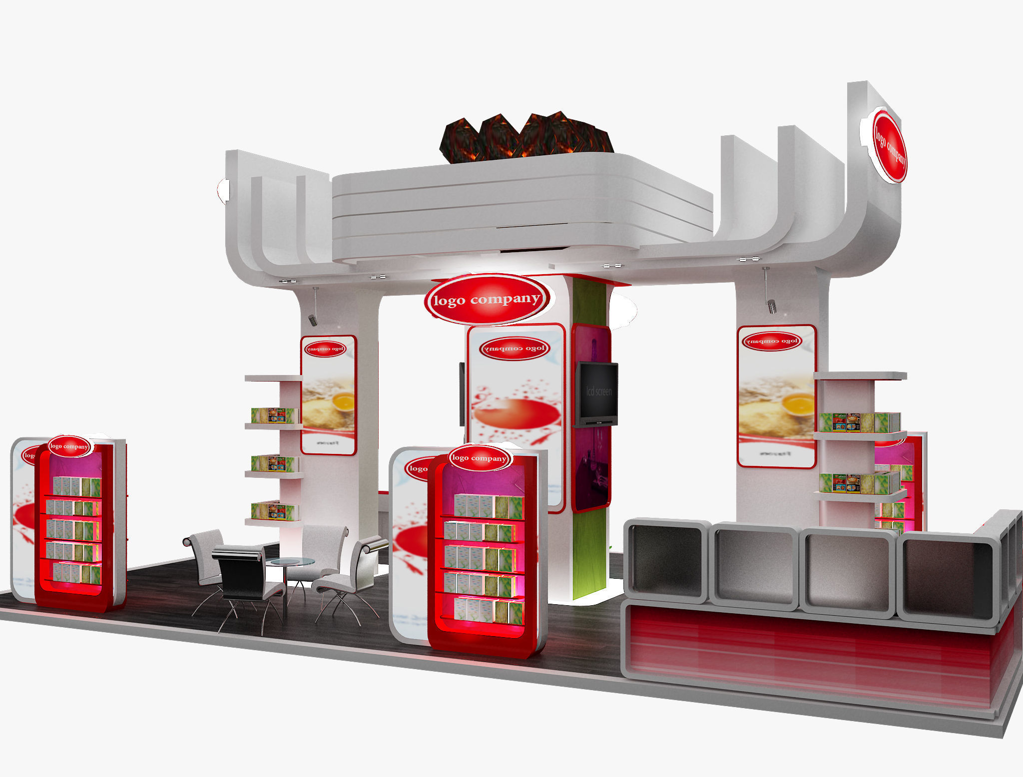 Booth Exhibition Stand a489a 3D model_20