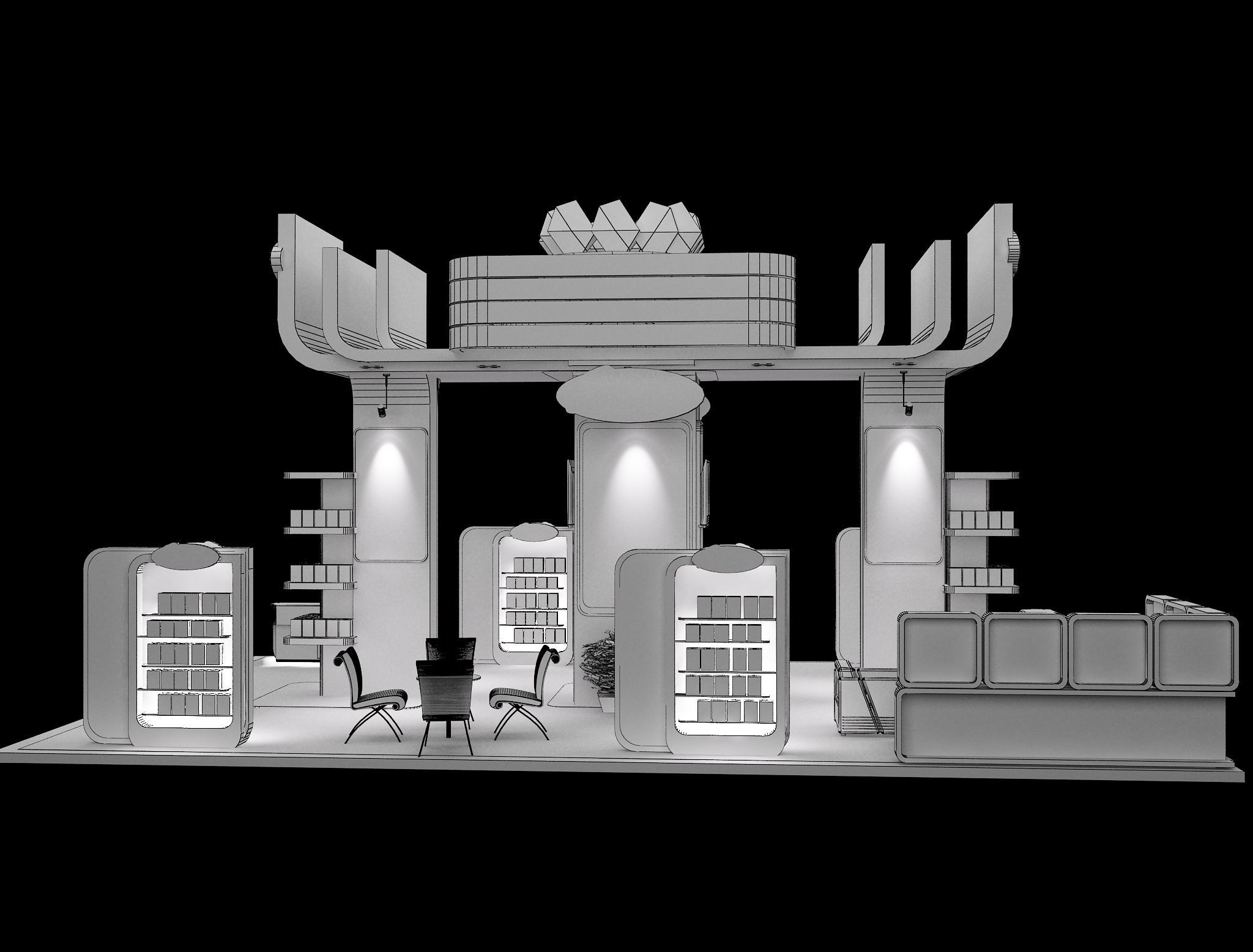 Booth Exhibition Stand a489a 3D model_19