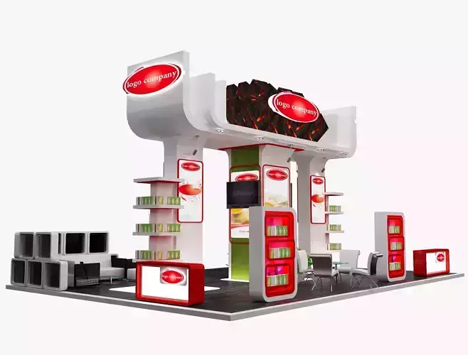 Booth Exhibition Stand a489b 3D model