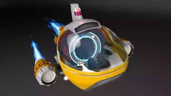 Cute Starship 3D model