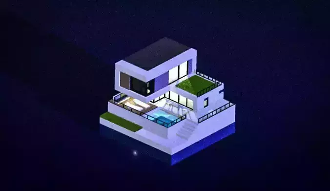 3d House model modern
