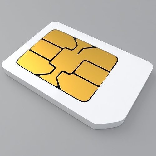 Micro SIM Card 3D model