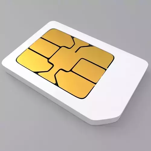 Micro SIM Card 3D model