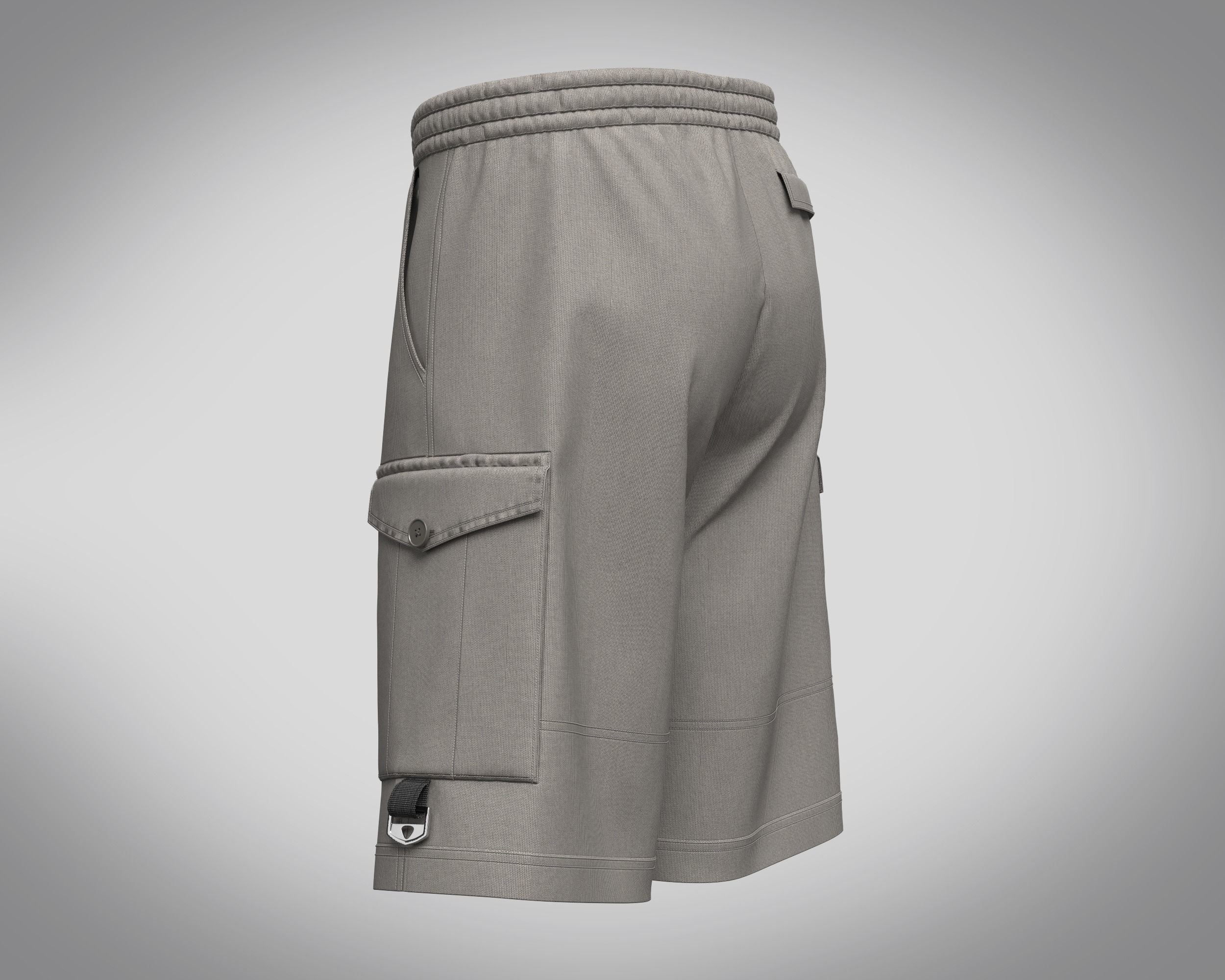 Short Pant Combat 3D model_4
