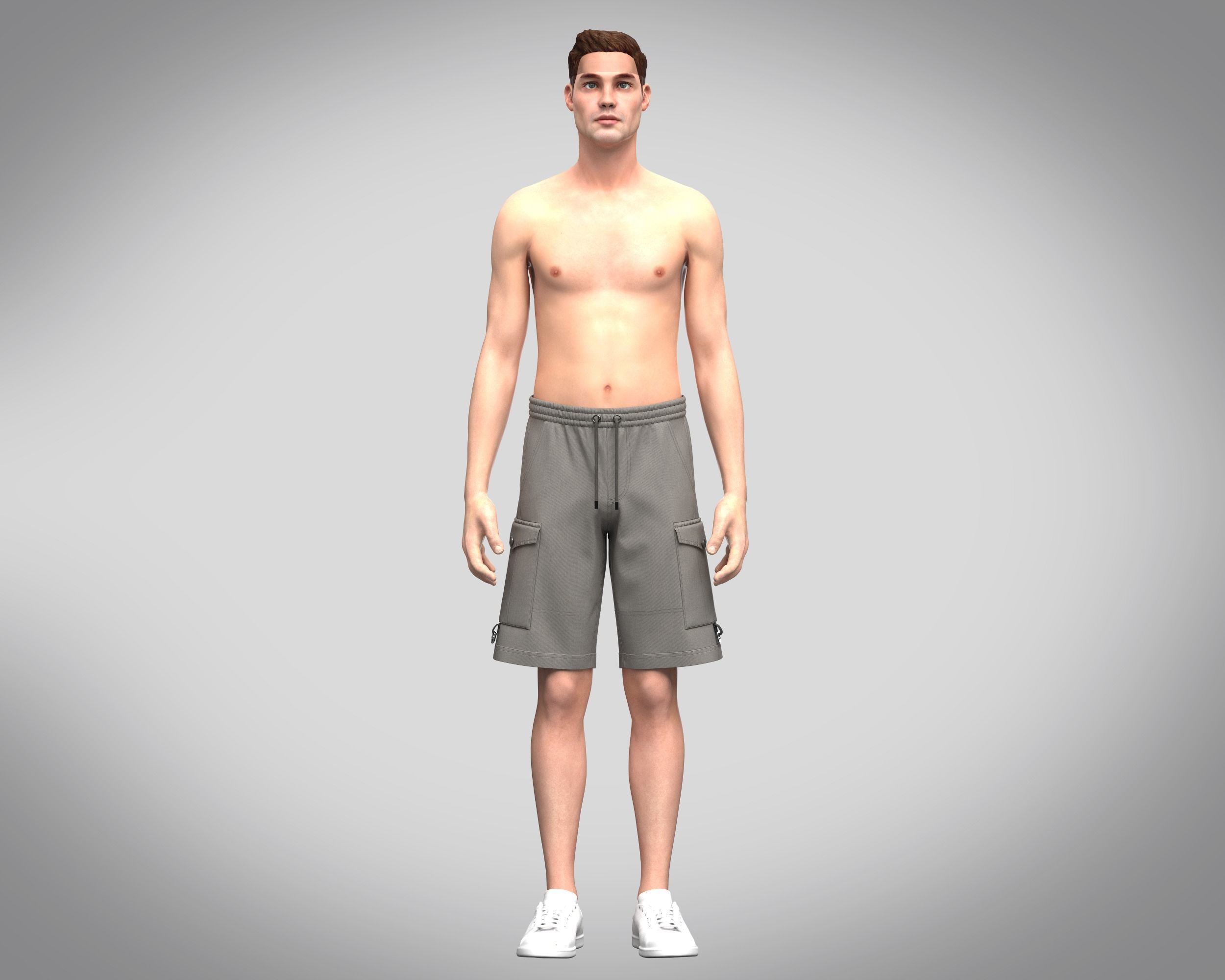 Short Pant Combat 3D model_6