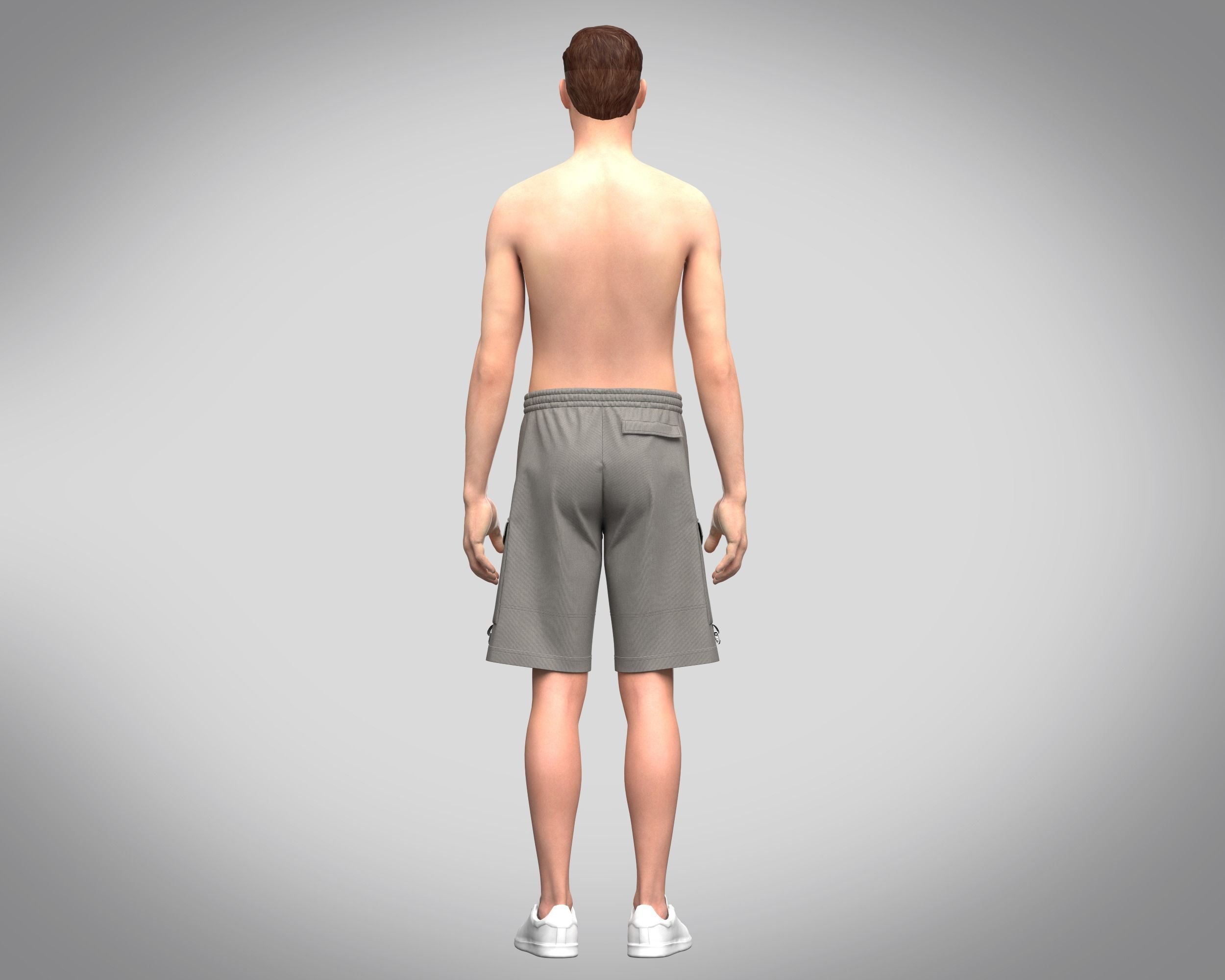 Short Pant Combat 3D model_7