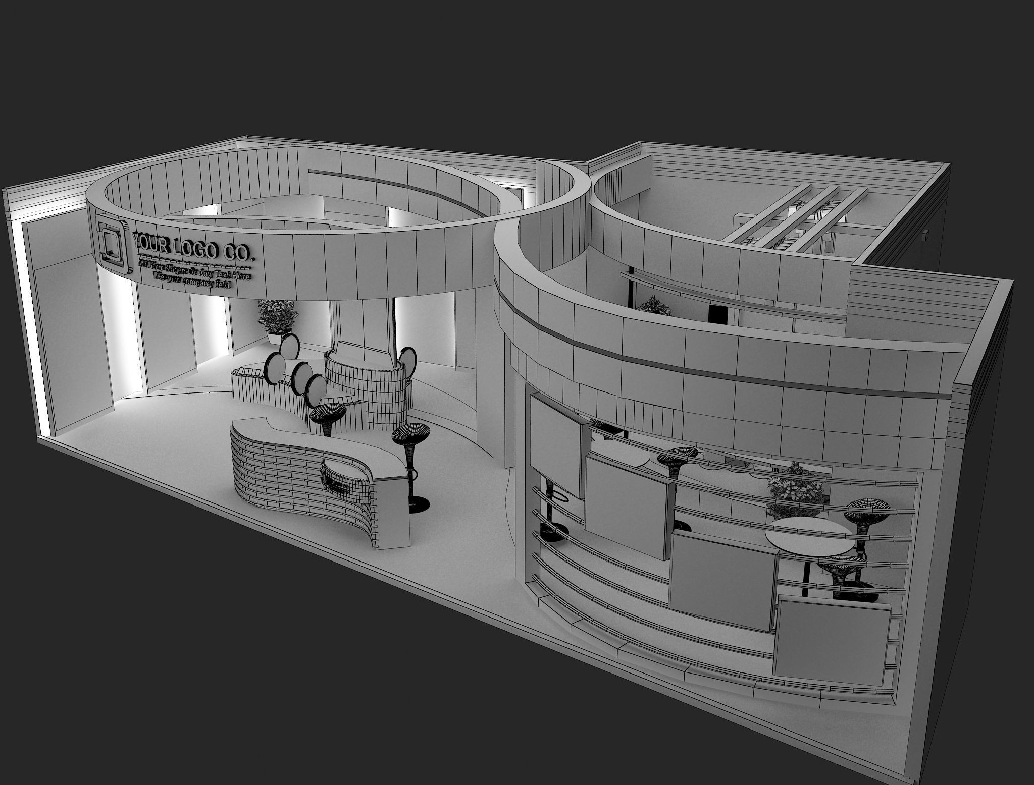  Booth Exhibition Stand a479a 3D model_1