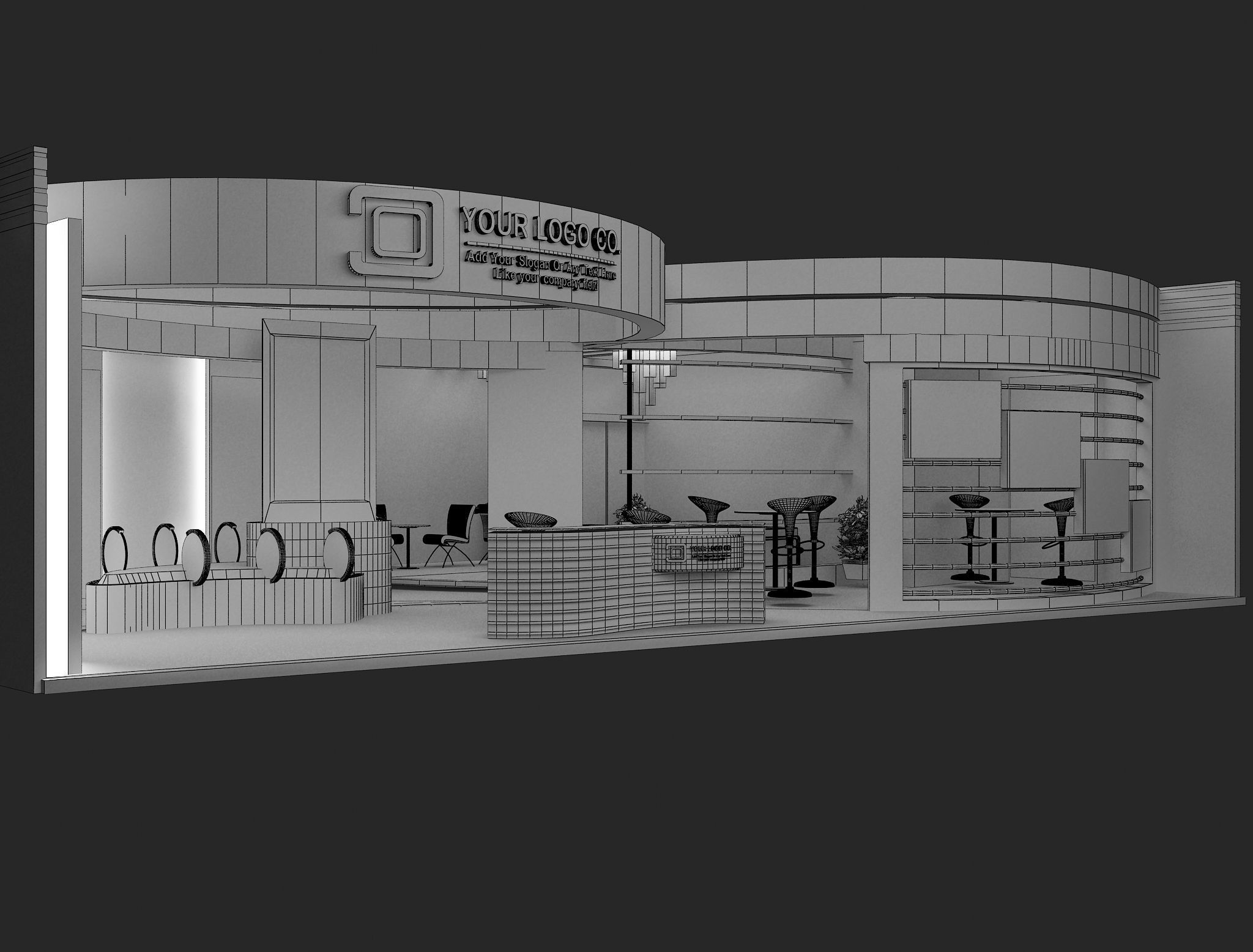  Booth Exhibition Stand a479a 3D model_3