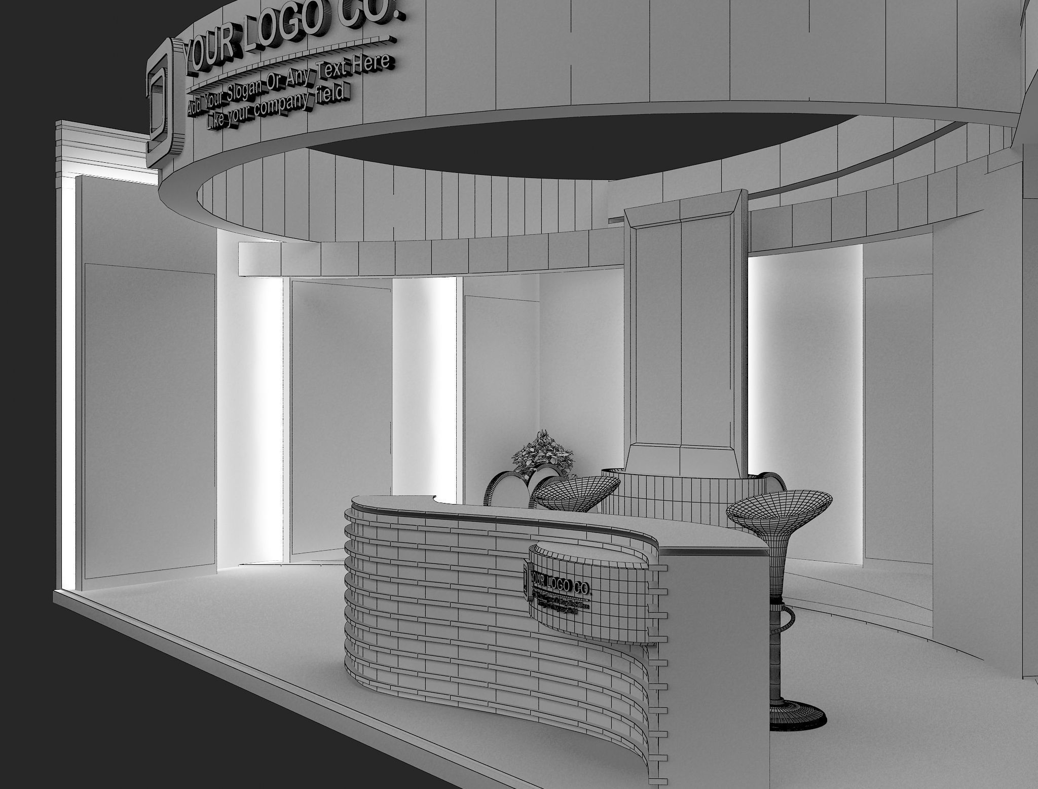  Booth Exhibition Stand a479a 3D model_19
