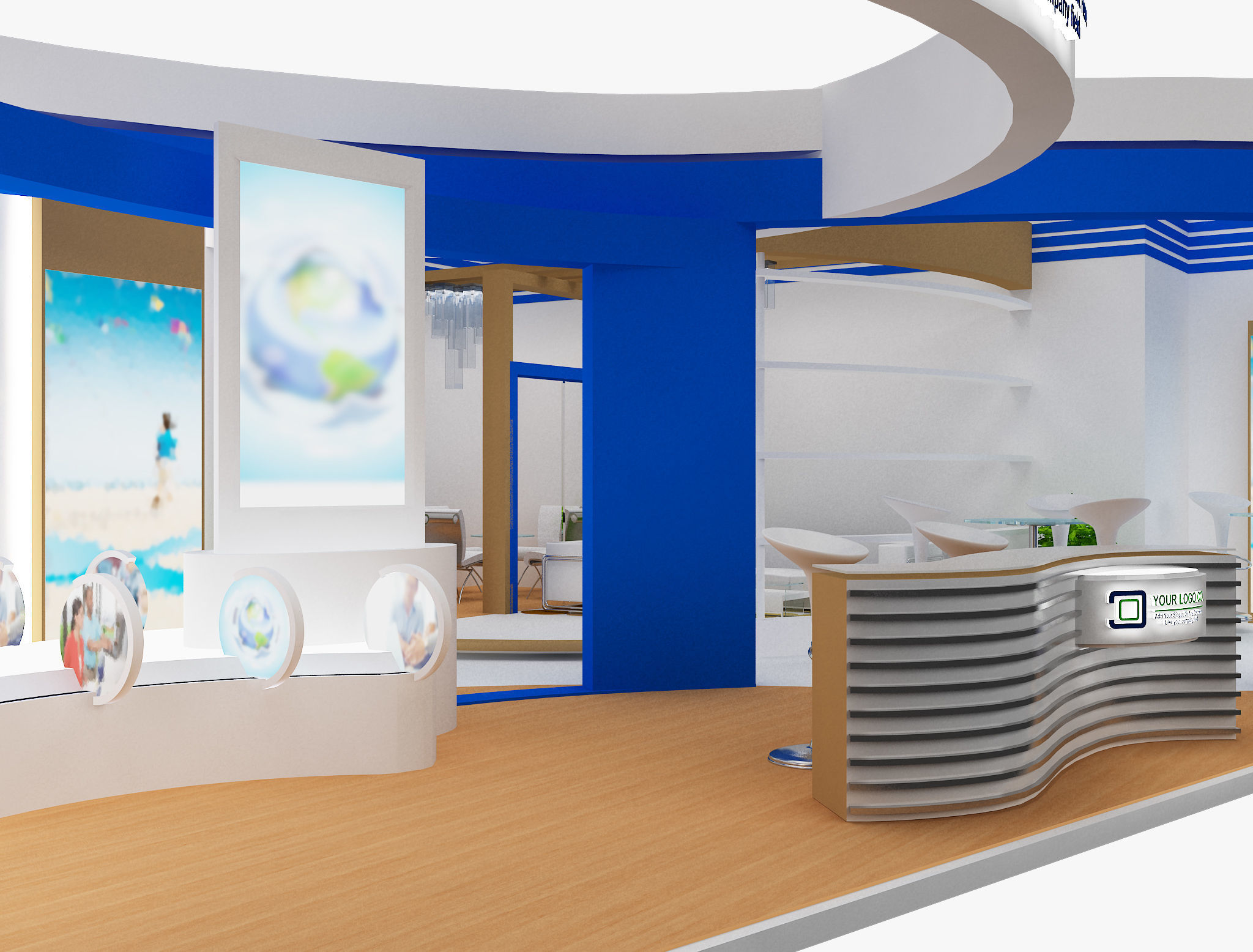  Booth Exhibition Stand a479a 3D model_16