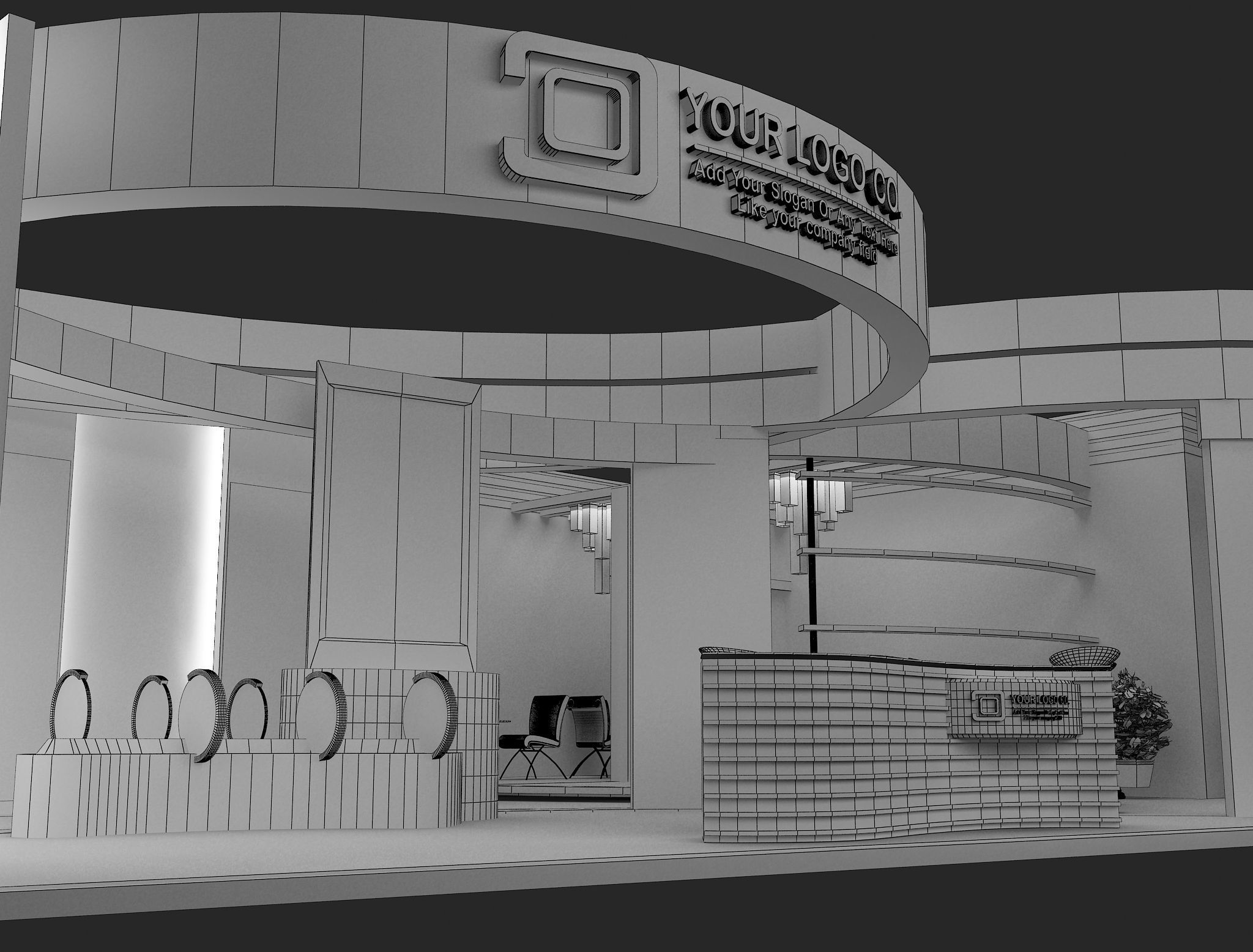  Booth Exhibition Stand a479a 3D model_7