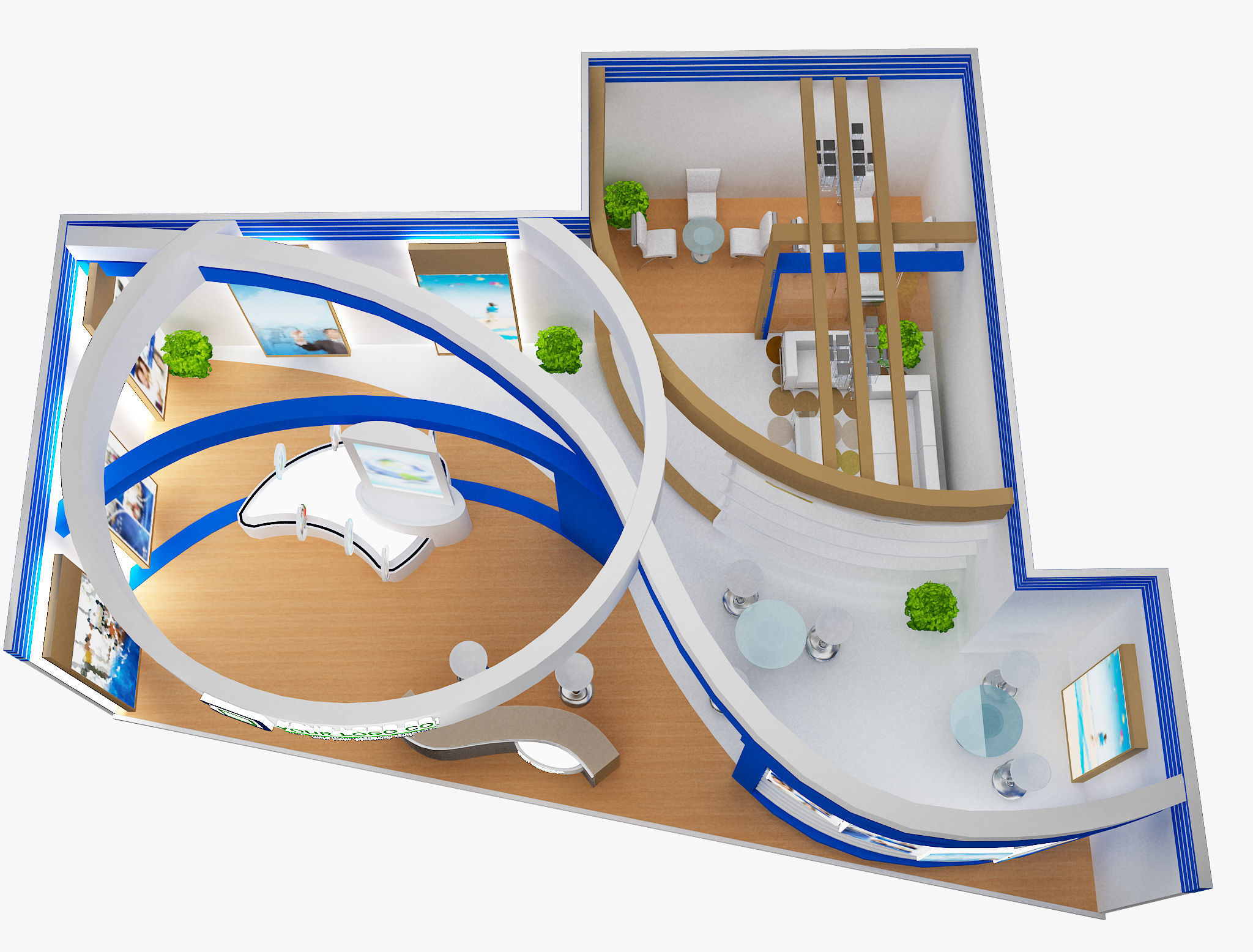  Booth Exhibition Stand a479a 3D model_20