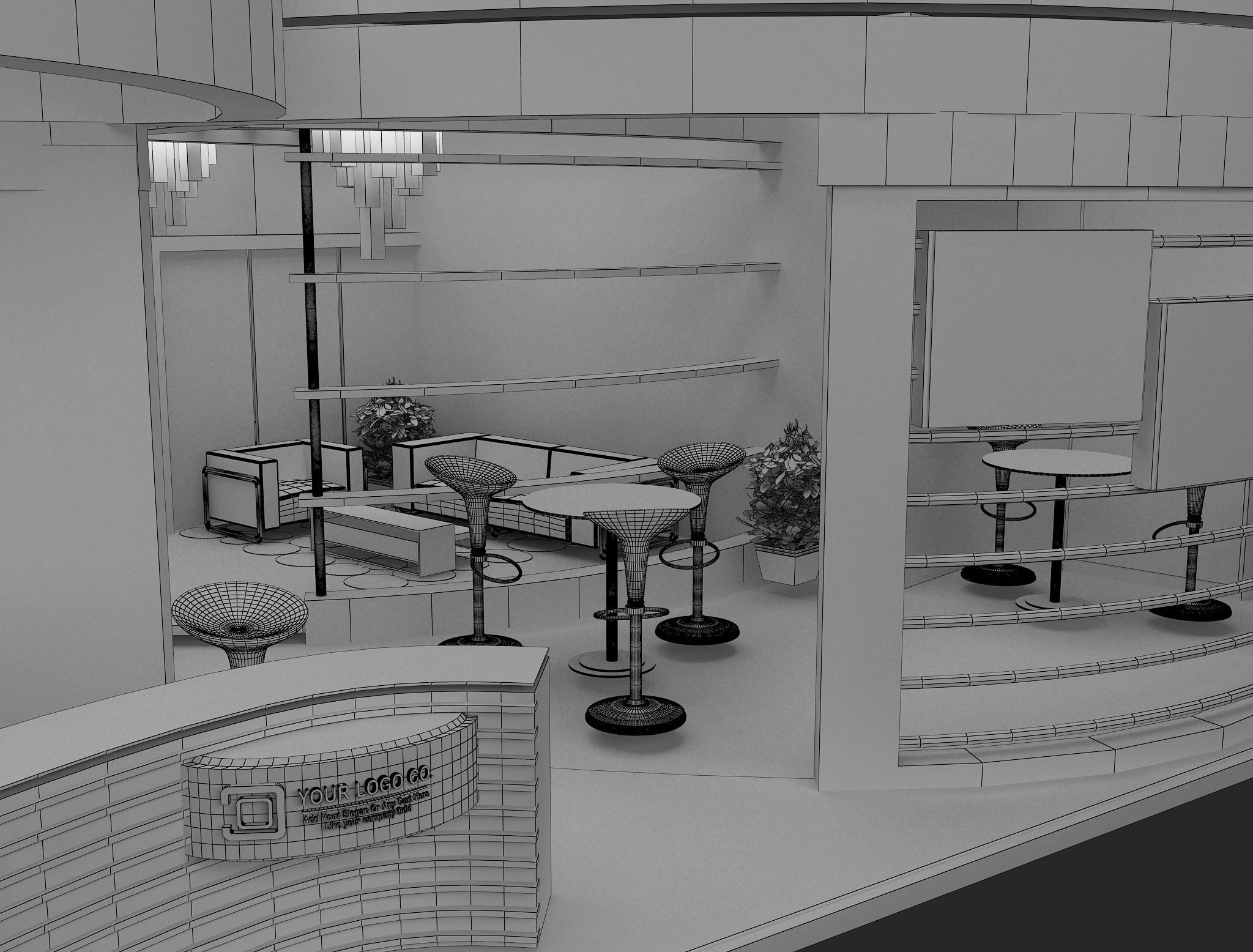  Booth Exhibition Stand a479a 3D model_23
