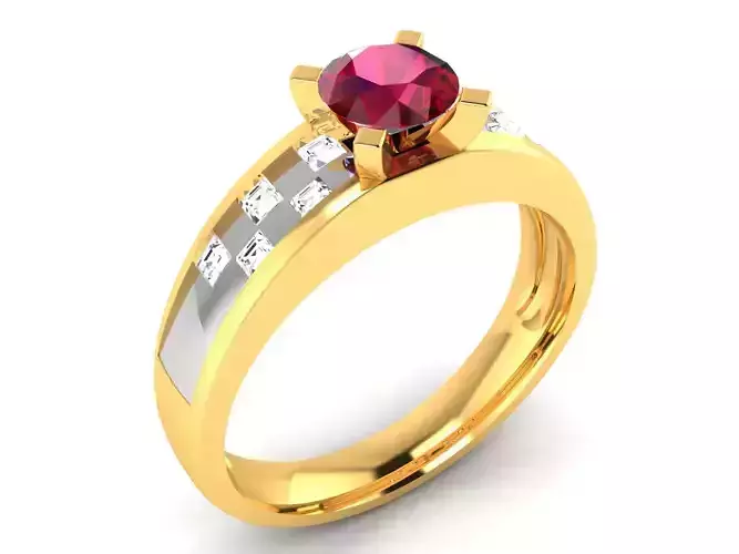 Solitaire Engagement Wedding Diamond Ring 3D print model