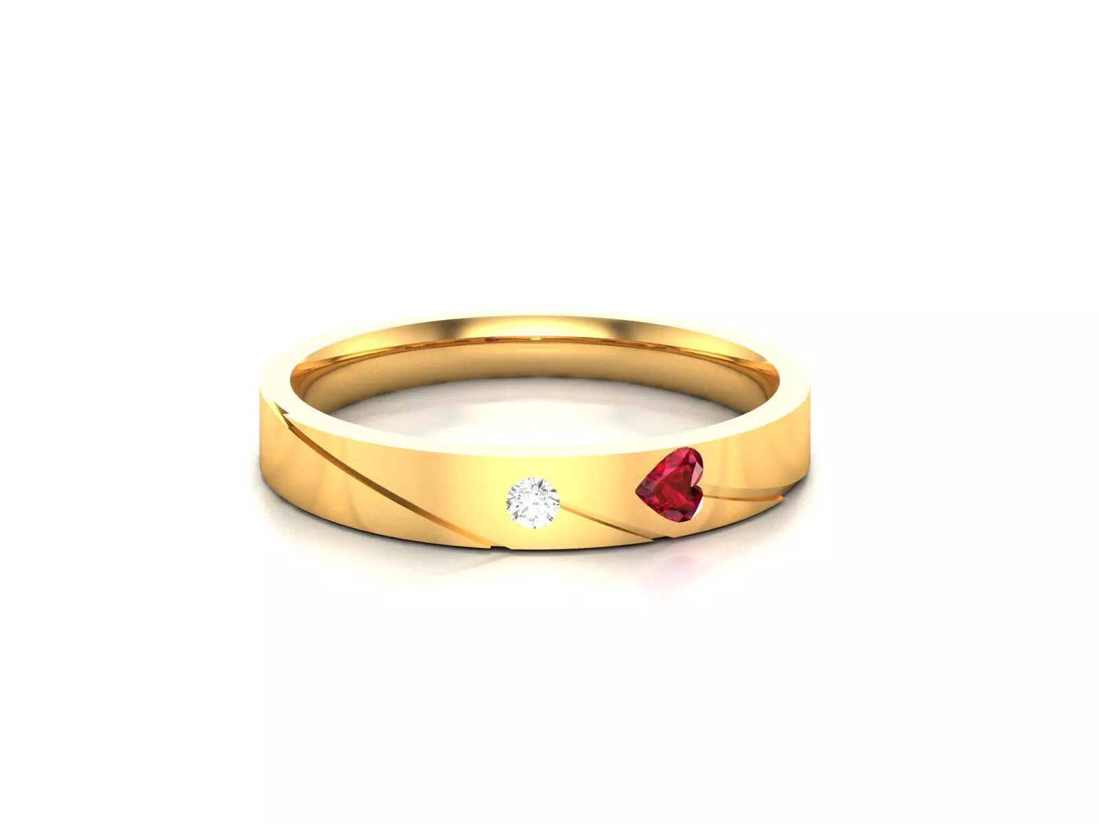 Solitaire Engagement Wedding Diamond Ring 3D print model