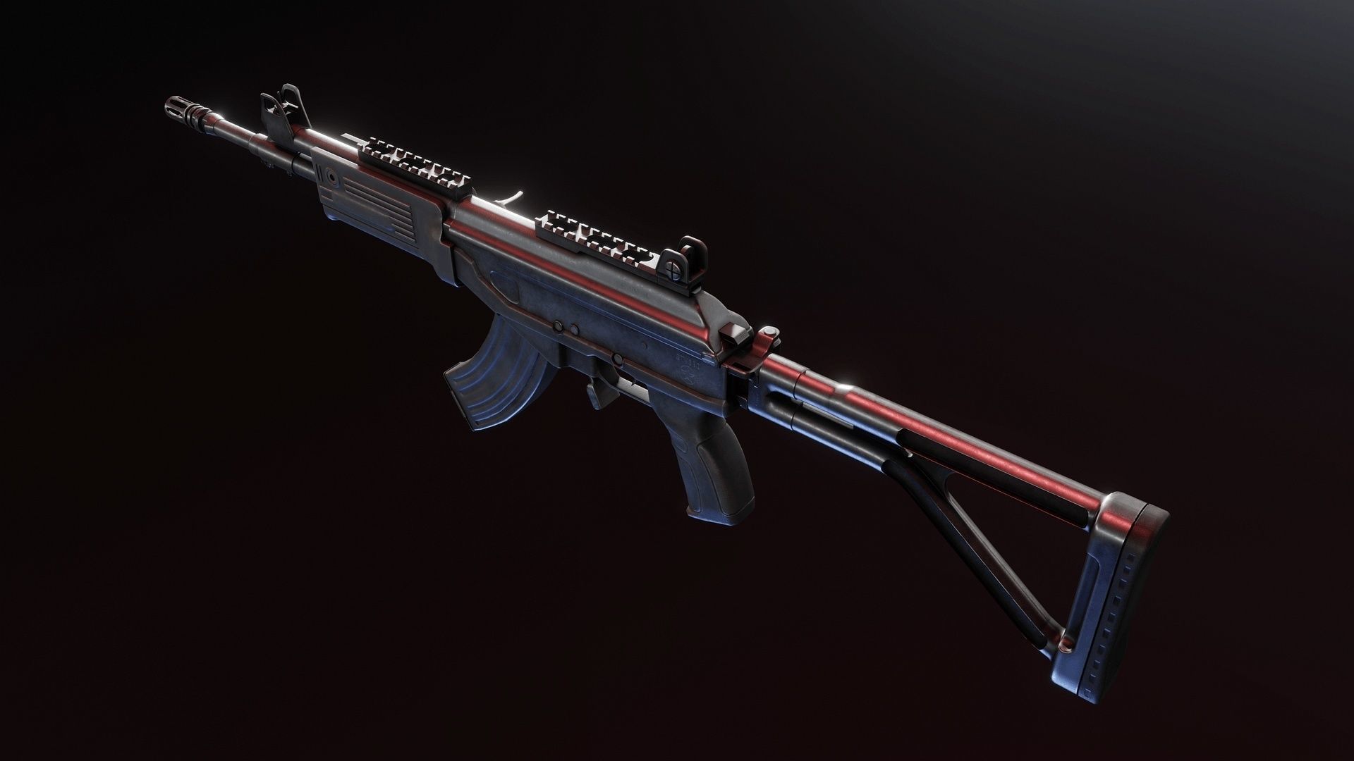 STV-380 with OPL40M Low-poly 3D model_7