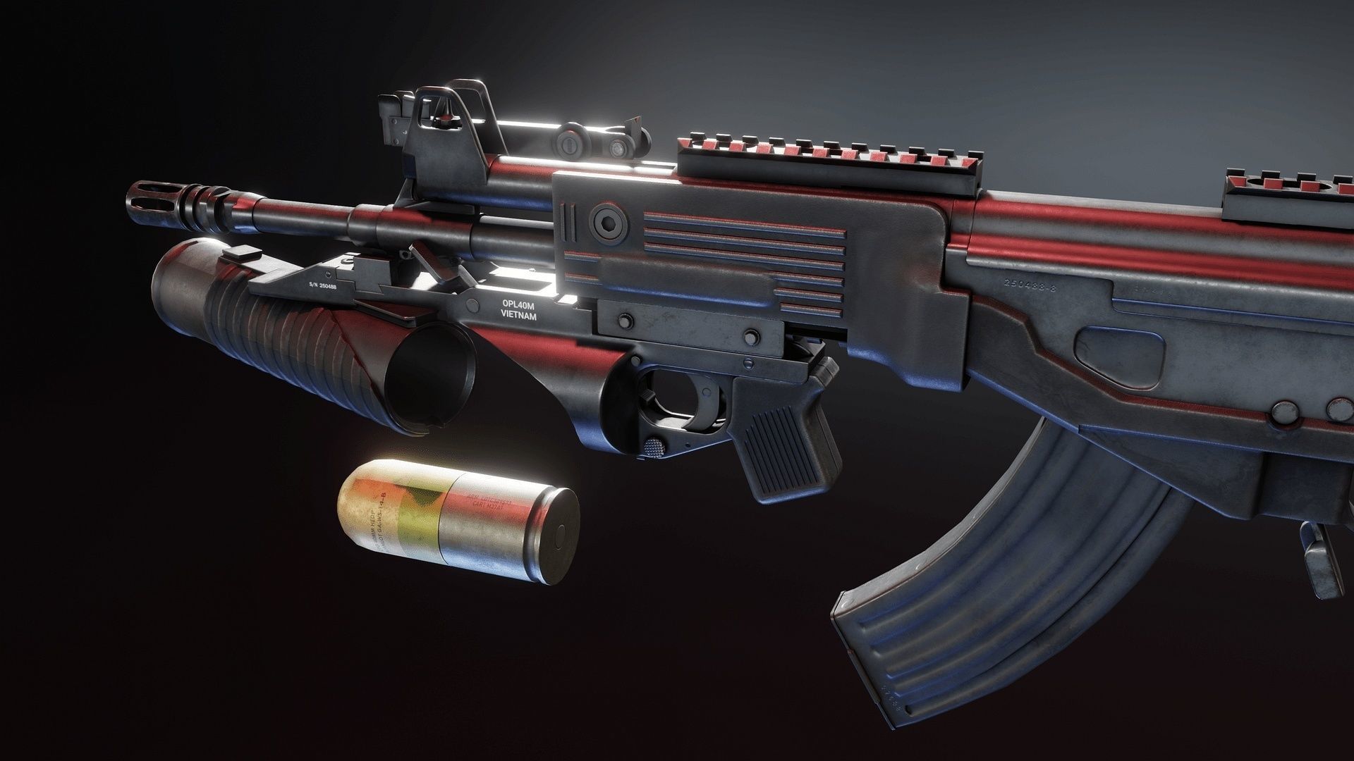 STV-380 with OPL40M Low-poly 3D model_9