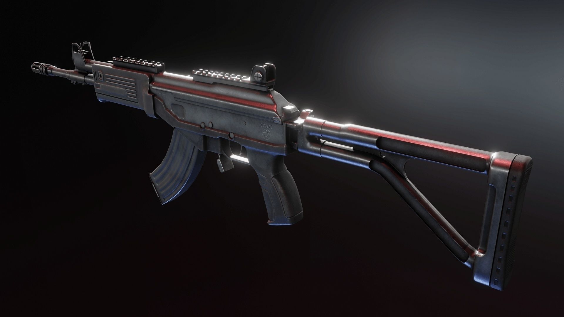 STV-380 with OPL40M Low-poly 3D model_2