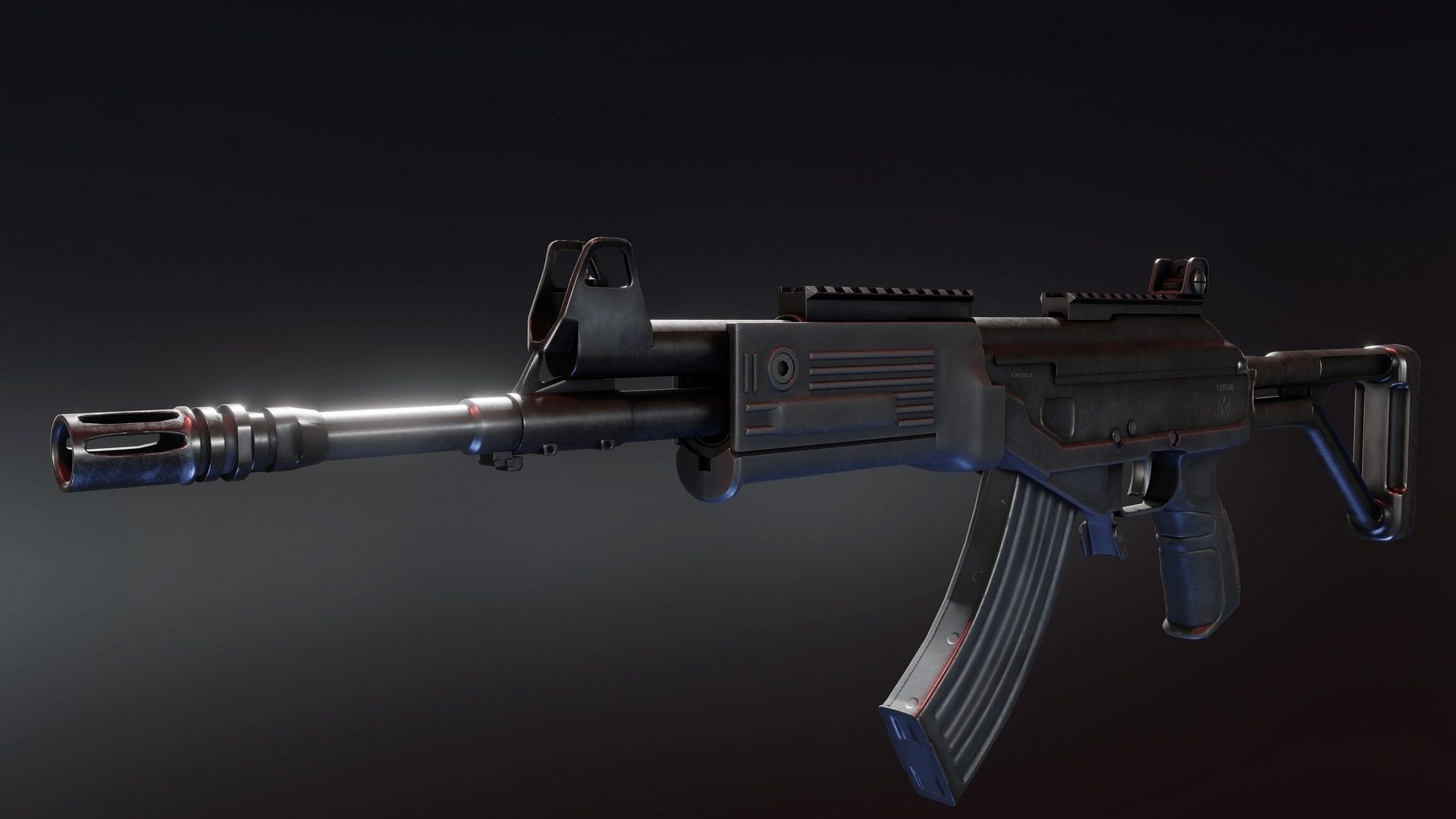 STV-380 with OPL40M Low-poly 3D model_5