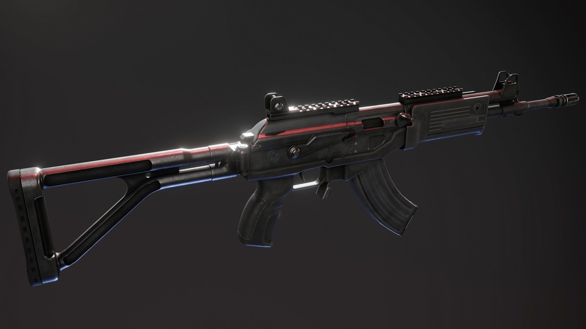 STV-380 with OPL40M Low-poly 3D model_3