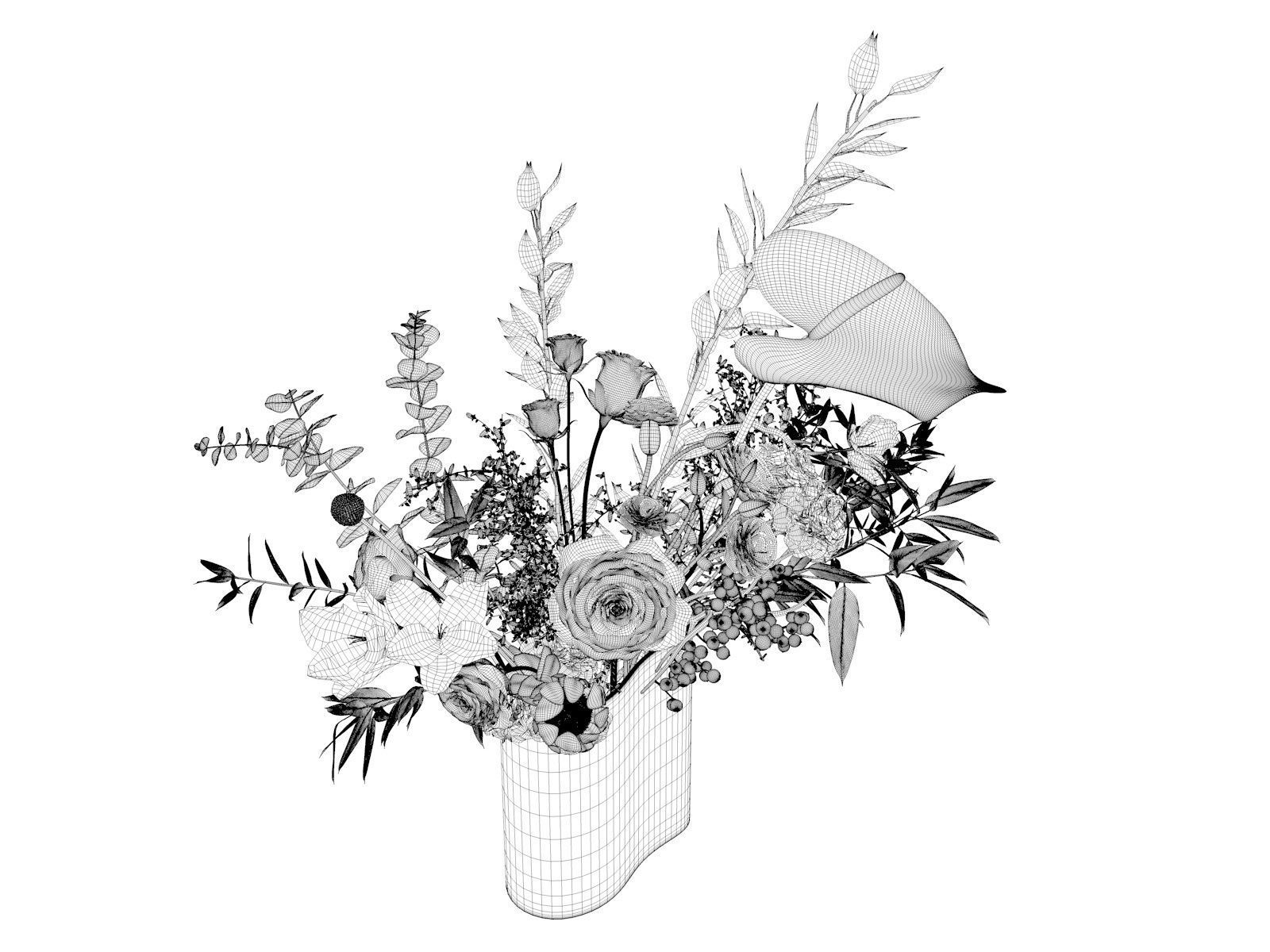 Corporate Flowers 4 3D model_4