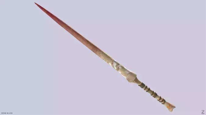 Bone blade Low-poly 3D model