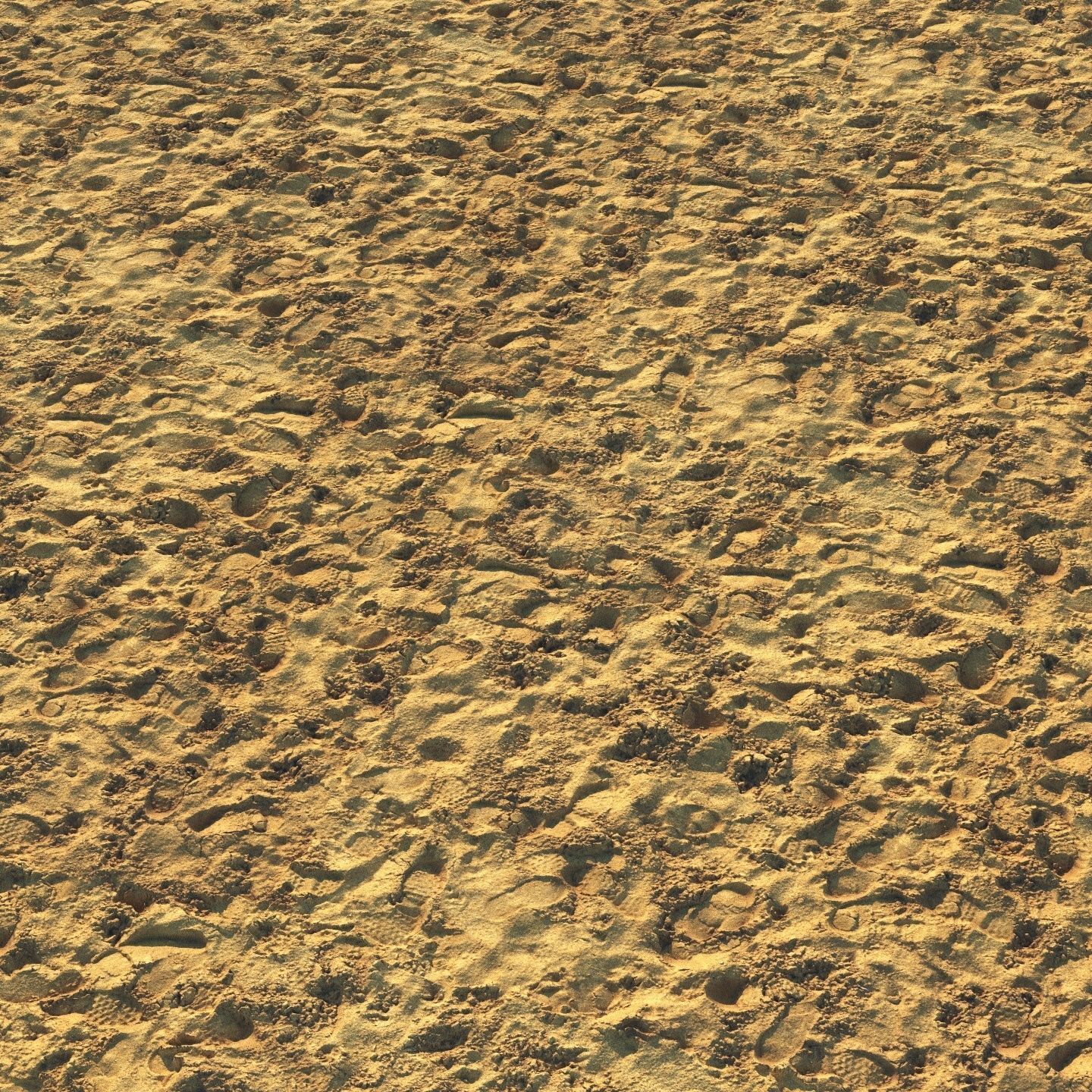 Wet sand material with footprints 3D model_4