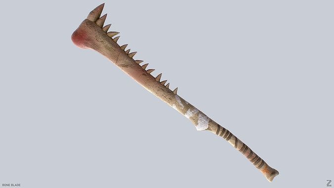 Bone blade Low-poly 3D model