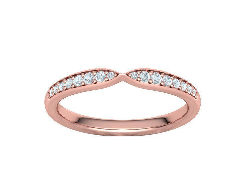 Classic Band Match Ring Half Eternity Band 3dprint model 3D print model_11