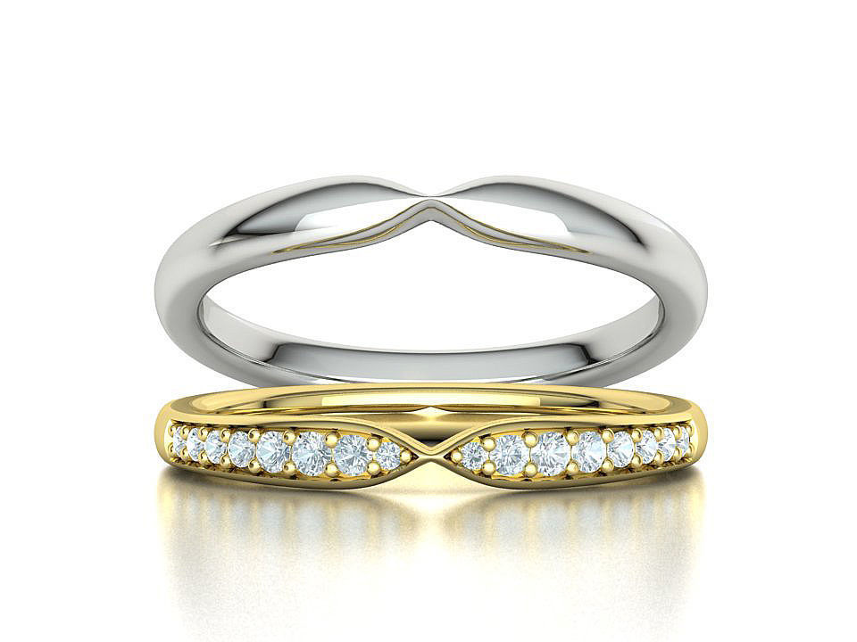 Classic Band Match Ring Half Eternity Band 3dprint model 3D print model_1
