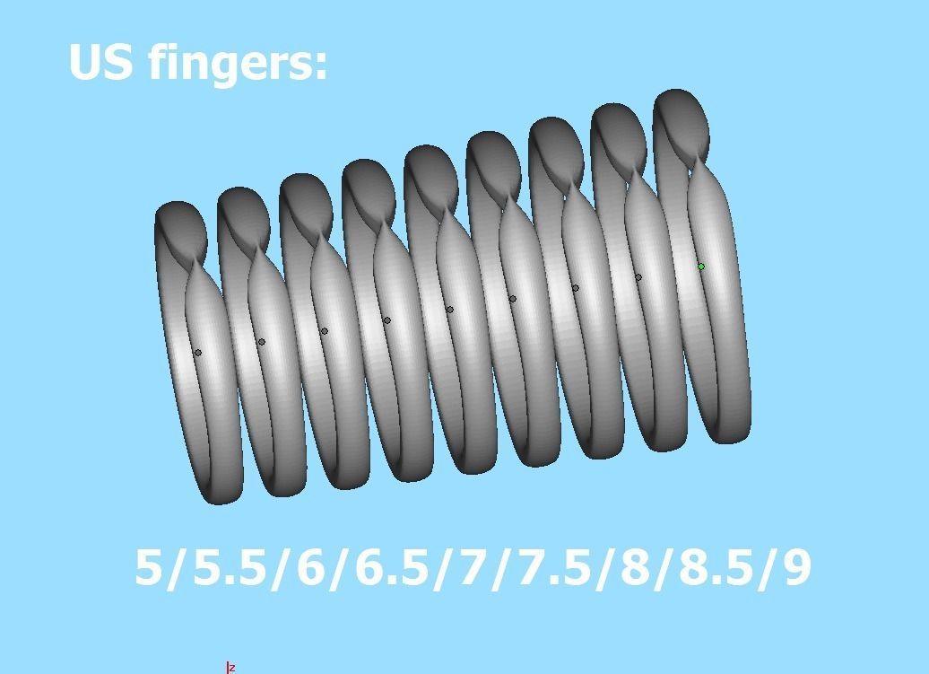 Classic Band Match Ring Half Eternity Band 3dprint model 3D print model_34