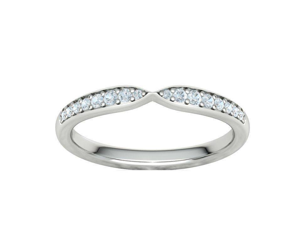 Classic Band Match Ring Half Eternity Band 3dprint model 3D print model_13