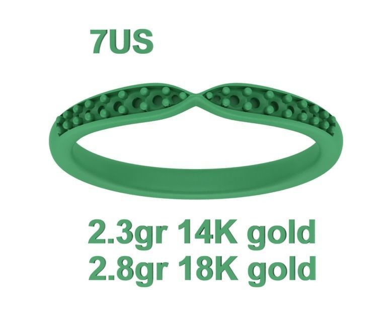 Classic Band Match Ring Half Eternity Band 3dprint model 3D print model_33