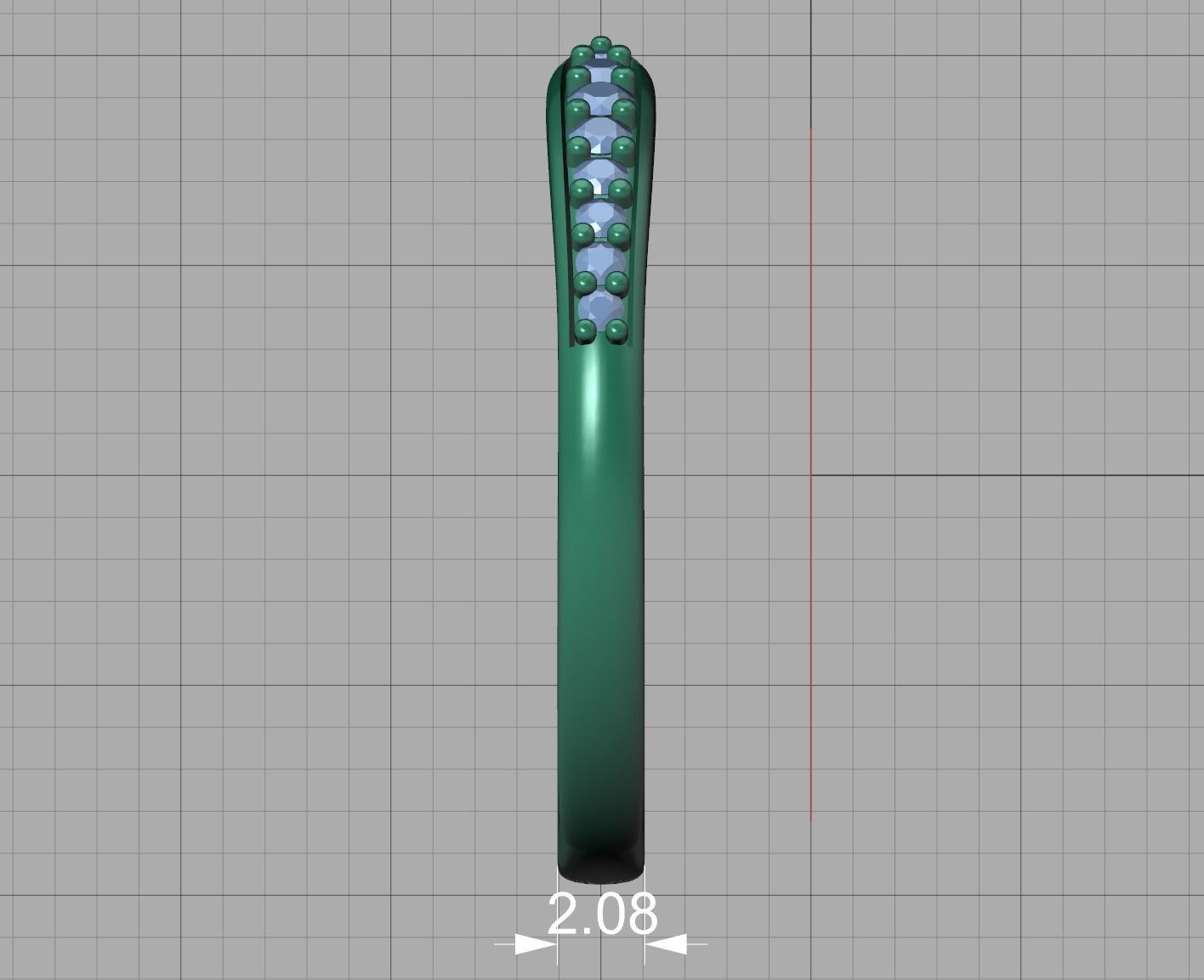 Classic Band Match Ring Half Eternity Band 3dprint model 3D print model_38