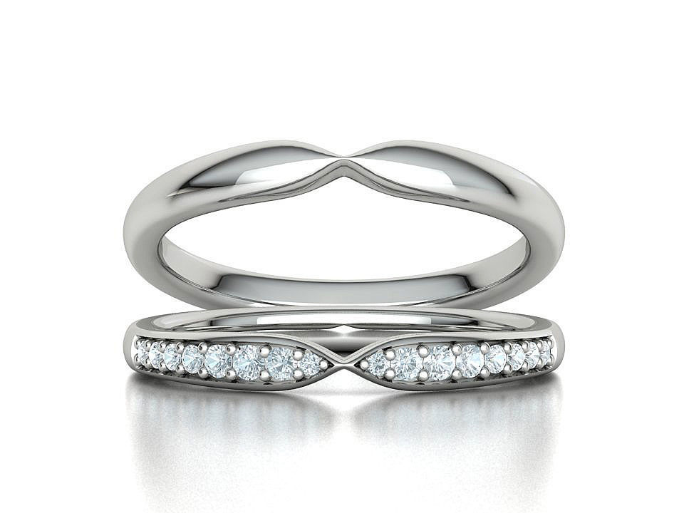 Classic Band Match Ring Half Eternity Band 3dprint model 3D print model_4