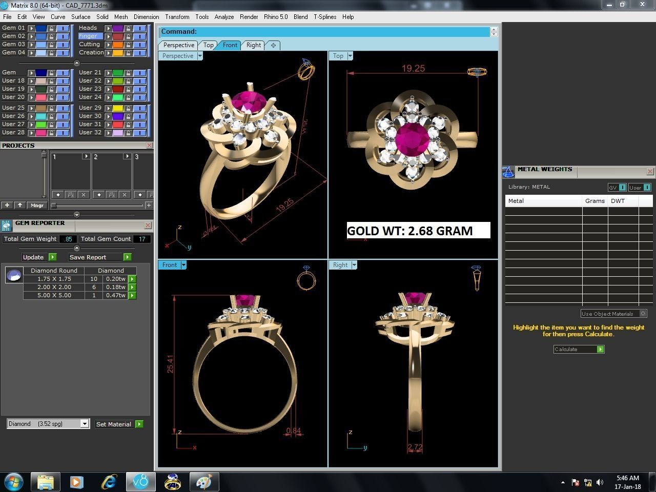 Solitaire Engagement Wedding Diamond Ring 3D print model_8