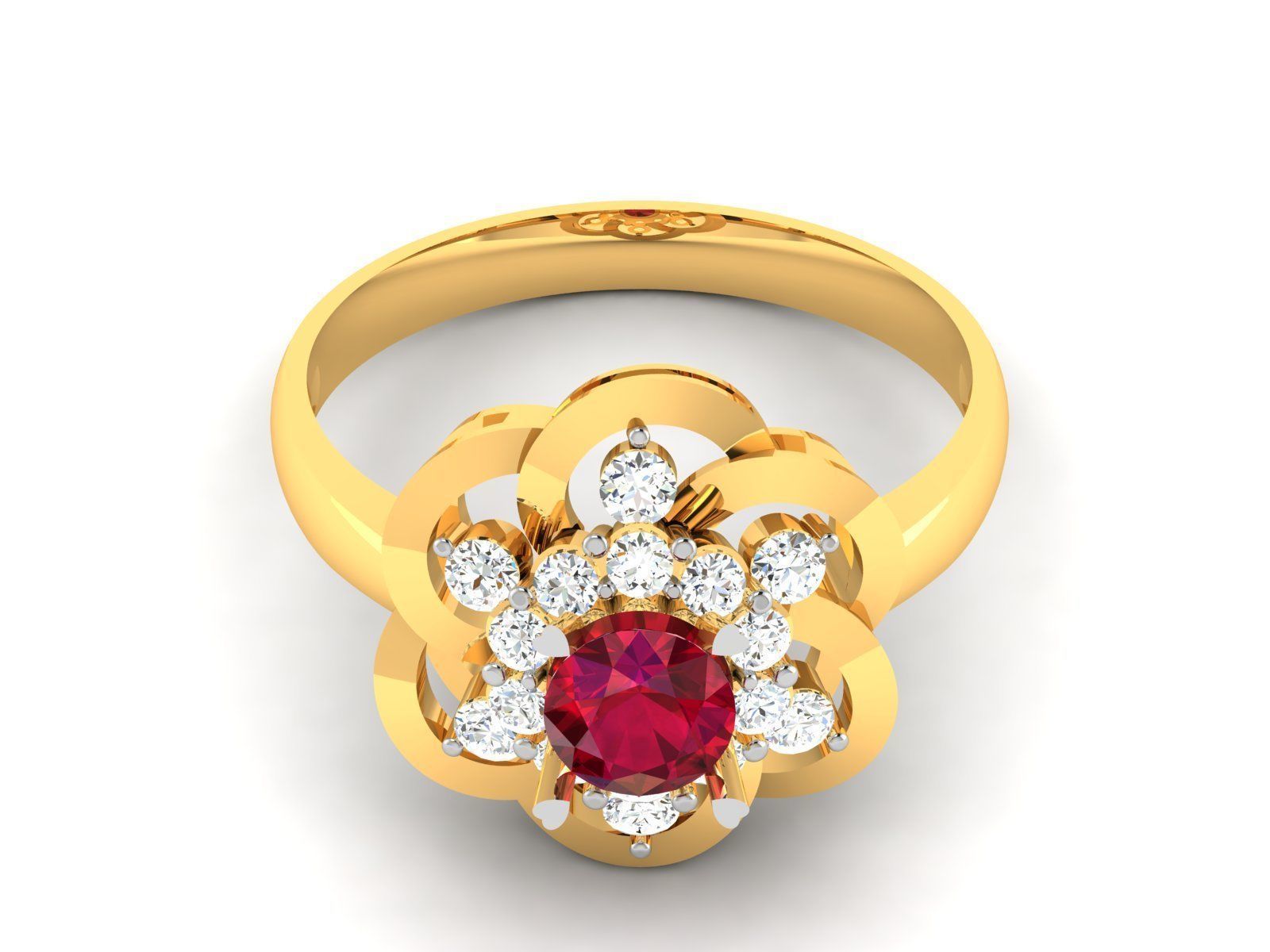 Solitaire Engagement Wedding Diamond Ring 3D print model_6