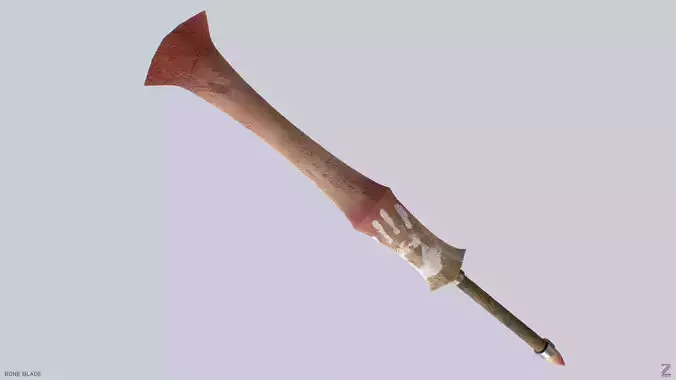 Bone blade Low-poly 3D model